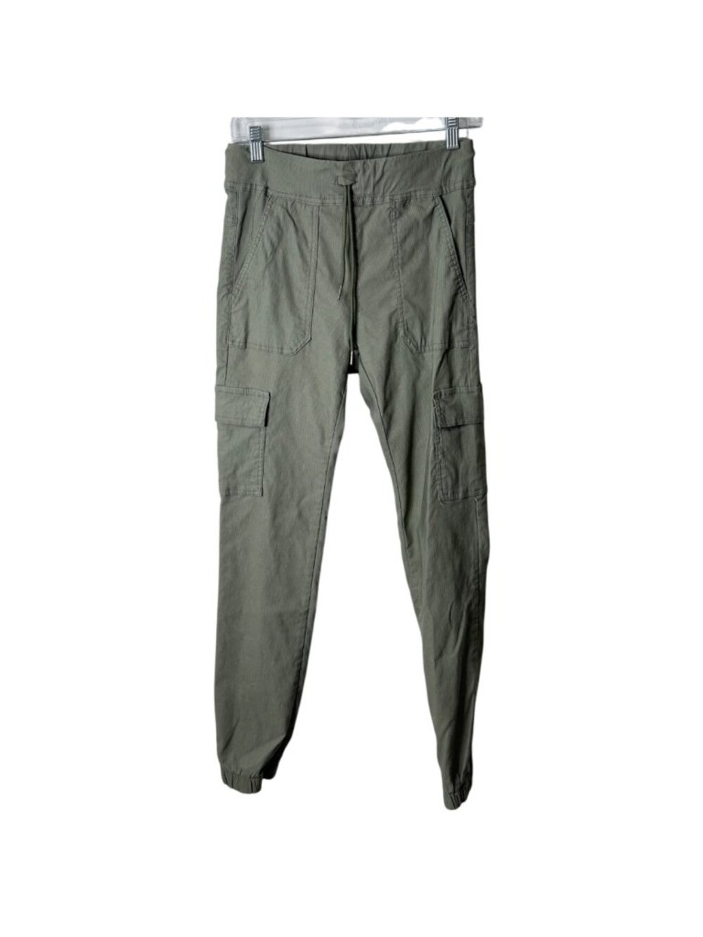 Bevy Flog Womens Size 24 Pants Green Cargo Joggers With Elastic Cuffs Drawstring